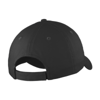 Port Authority Six Panel Unstructured Twill Cap, Black, Back view