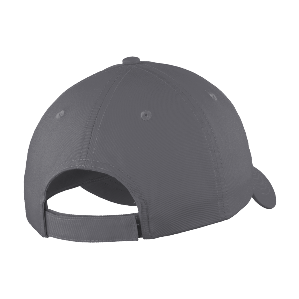 Port Authority Six Panel Unstructured Twill Cap, Charcoal, Back view