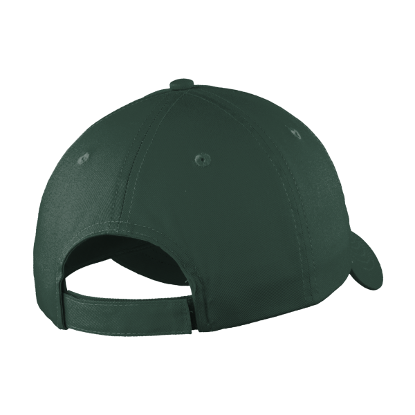 Port Authority Six Panel Unstructured Twill Cap, Hunter, Back view