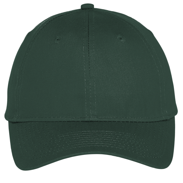Port Authority Six Panel Unstructured Twill Cap, Hunter, Front view