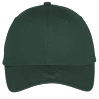 Port Authority Six Panel Unstructured Twill Cap, Hunter, Front view