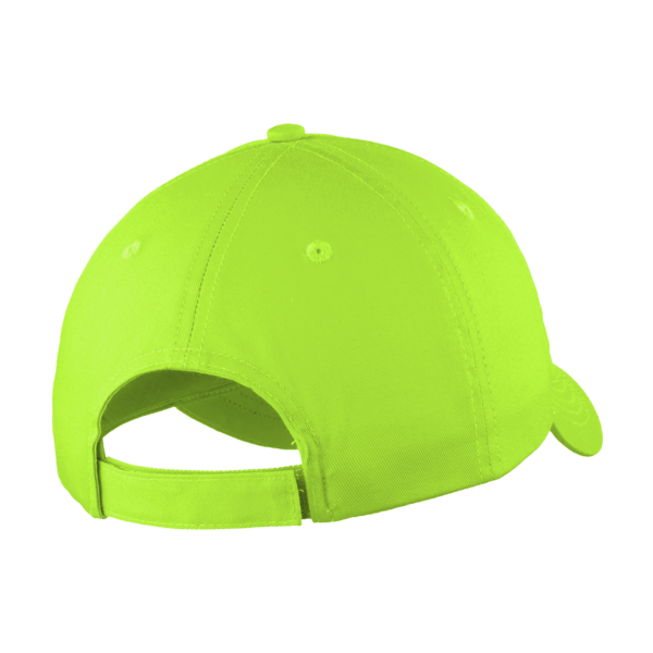 Port Authority Six Panel Unstructured Twill Cap, Lime, Back view