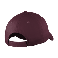 Port Authority Six Panel Unstructured Twill Cap, Maroon, Back view
