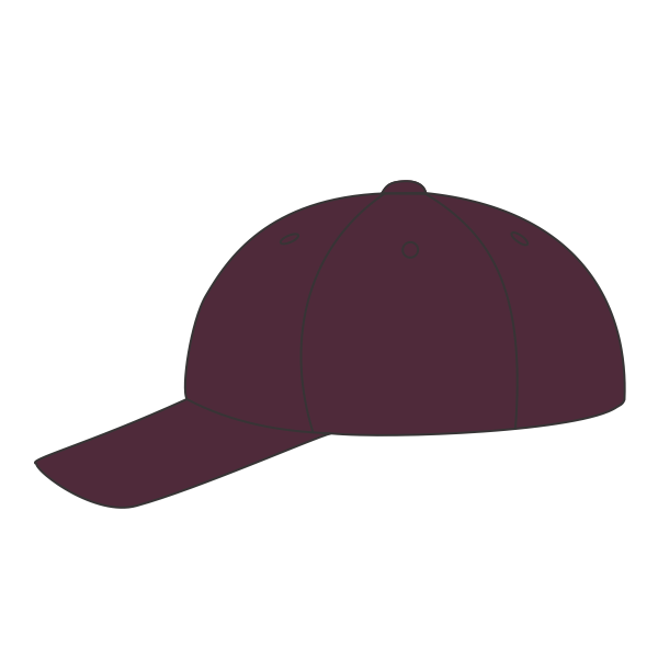 Port Authority Six Panel Unstructured Twill Cap, Maroon, Headwear Left view