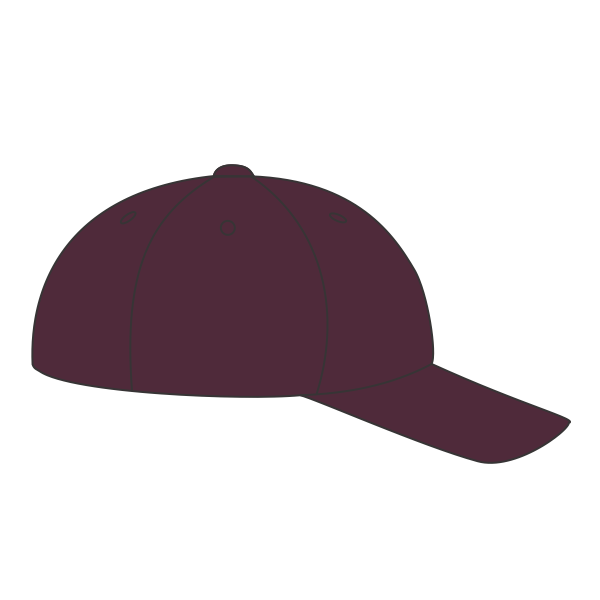 Port Authority Six Panel Unstructured Twill Cap, Maroon, Headwear Right view