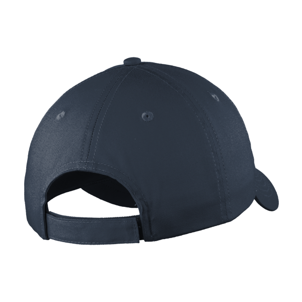 Port Authority Six Panel Unstructured Twill Cap, Navy, Back view
