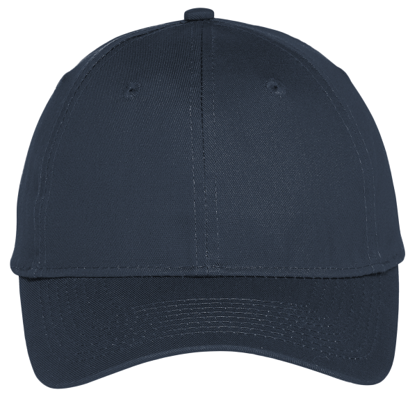 Port Authority Six Panel Unstructured Twill Cap, Navy, Front view