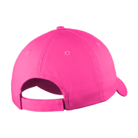 Port Authority Six Panel Unstructured Twill Cap, Neon Pink, Back view