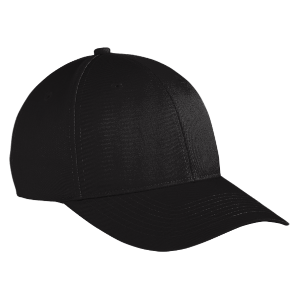 Port Authority Snapback Fine Twill Cap, Black, Right Side view
