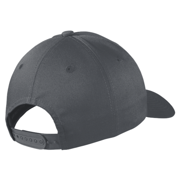Port Authority Snapback Fine Twill Cap, Graphite, Back view