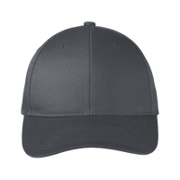 Port Authority Snapback Fine Twill Cap, Graphite, Front view