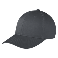 Port Authority Snapback Fine Twill Cap, Graphite, Left Side view