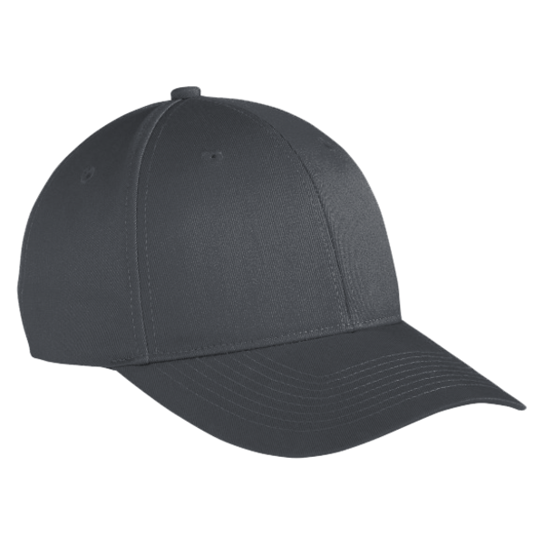 Port Authority Snapback Fine Twill Cap, Graphite, Right Side view
