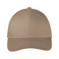 Port Authority Snapback Fine Twill Cap, Khaki, Front view