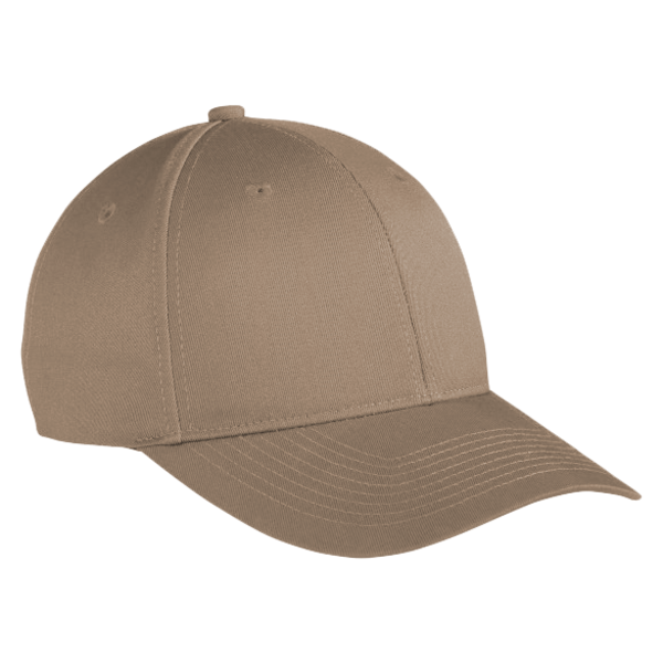 Port Authority Snapback Fine Twill Cap, Khaki, Right Side view