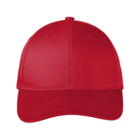 Port Authority Snapback Fine Twill Cap, Red, Front view