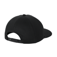Port Authority Snapback Five Panel Rope Cap, Black / Black, Back view