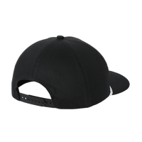 Port Authority Snapback Five Panel Rope Cap, Black / White, Back view
