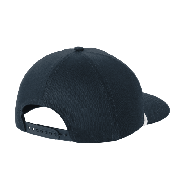 Port Authority Snapback Five Panel Rope Cap, Navy / White, Back view
