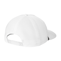 Port Authority Snapback Five Panel Rope Cap, White / Black, Back view