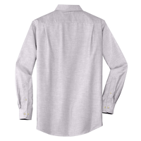 Port Authority SuperPro Oxford Shirt, Gusty Grey, Back view