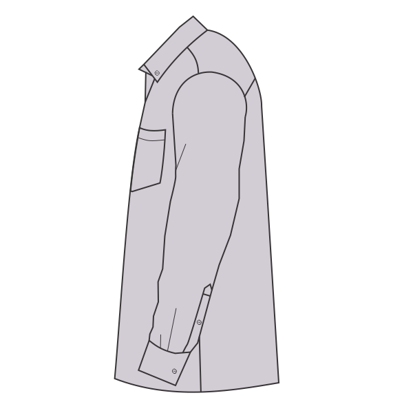 Port Authority SuperPro Oxford Shirt, Gusty Grey, Left Sleeve view