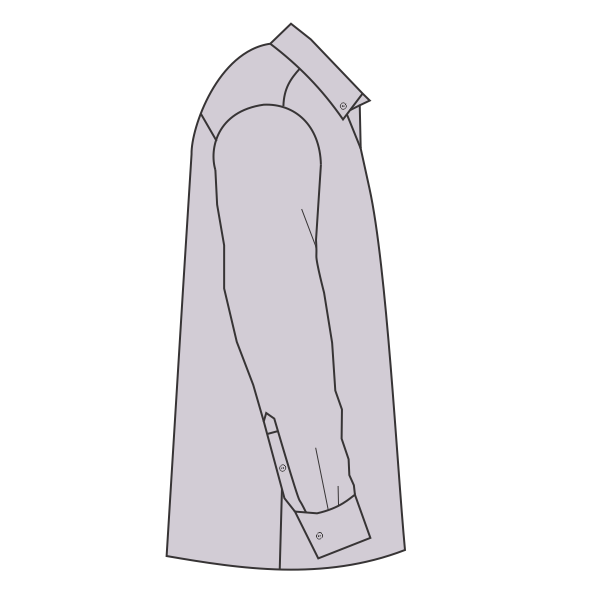 Port Authority SuperPro Oxford Shirt, Gusty Grey, Right Sleeve view