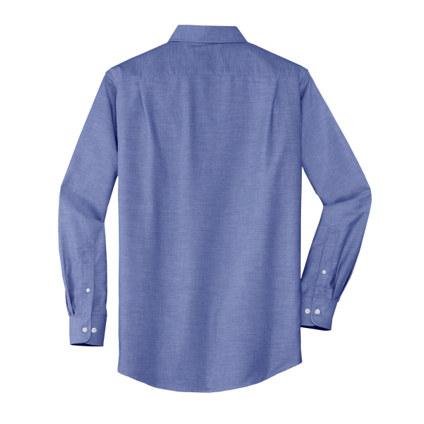 Port Authority SuperPro Oxford Shirt, Navy, Back view