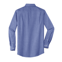Port Authority SuperPro Oxford Shirt, Navy, Back view