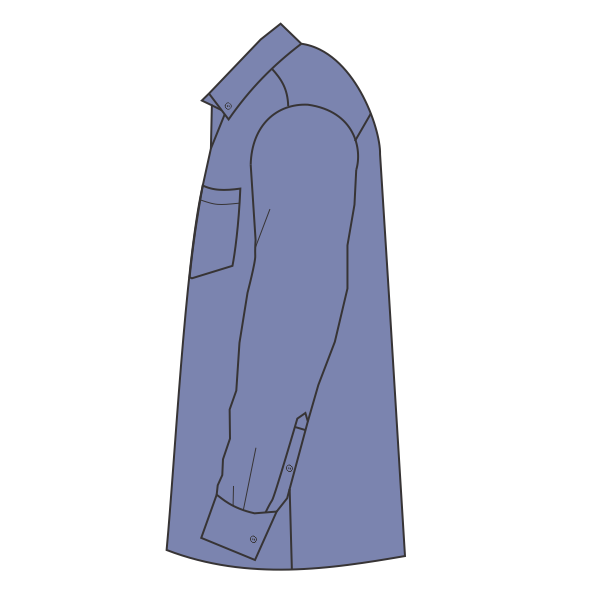 Port Authority SuperPro Oxford Shirt, Navy, Left Sleeve view
