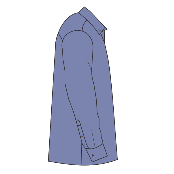 Port Authority SuperPro Oxford Shirt, Navy, Right Sleeve view