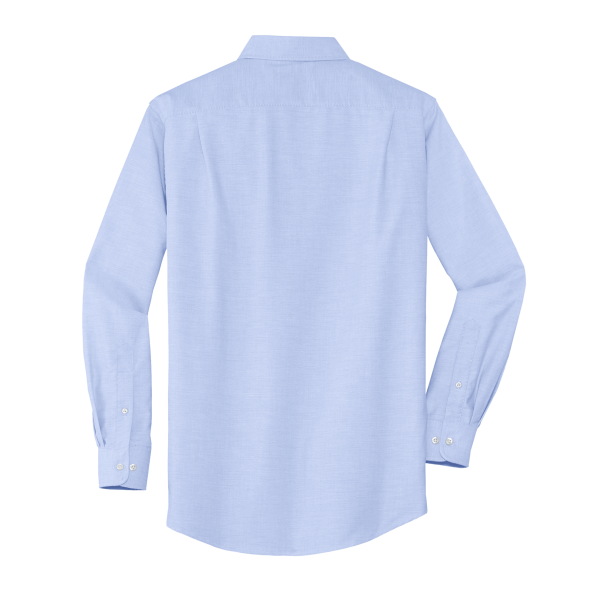 Port Authority SuperPro Oxford Shirt, Oxford Blue, Back view