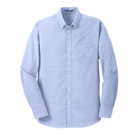 Port Authority SuperPro Oxford Shirt, Oxford Blue, Front view