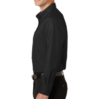 Port Authority SuperPro Twill Shirt, Black, Left Sleeve view