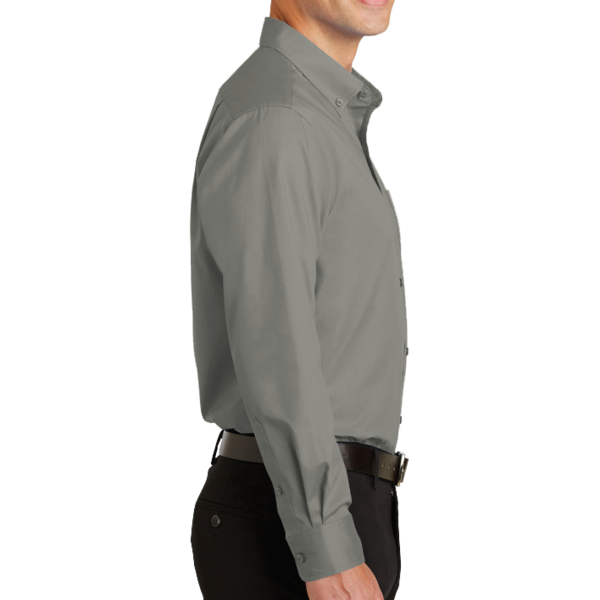 Port Authority SuperPro Twill Shirt, Monument Grey, Right Sleeve view