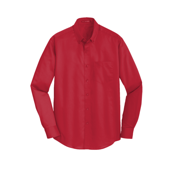 Port Authority SuperPro Twill Shirt, Rich Red, Front view