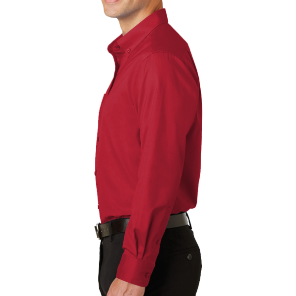 Port Authority SuperPro Twill Shirt, Rich Red, Left Sleeve view