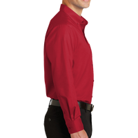 Port Authority SuperPro Twill Shirt, Rich Red, Right Sleeve view