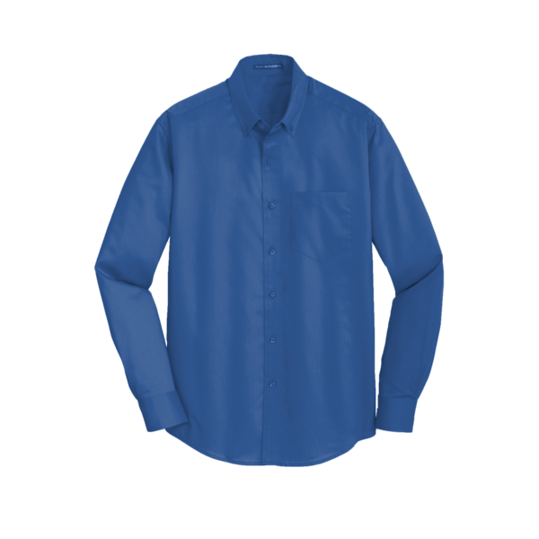 Port Authority SuperPro Twill Shirt, True Blue, Front view