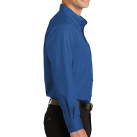 Port Authority SuperPro Twill Shirt, True Blue, Right Sleeve view