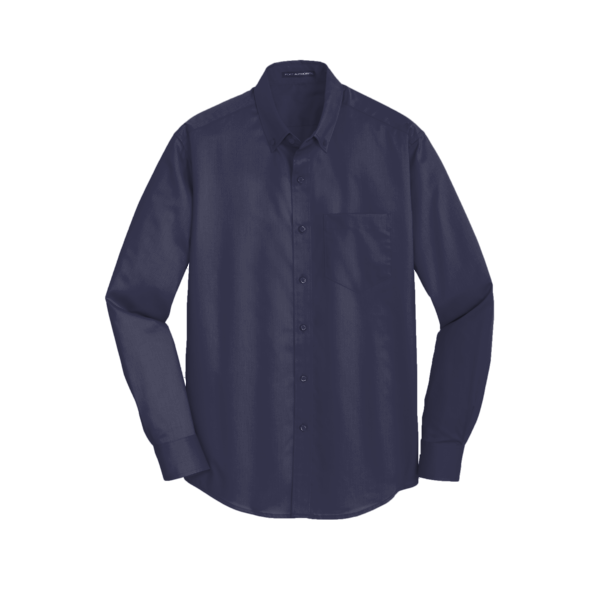 Port Authority SuperPro Twill Shirt, True Navy, Front view