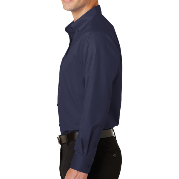 Port Authority SuperPro Twill Shirt, True Navy, Left Sleeve view