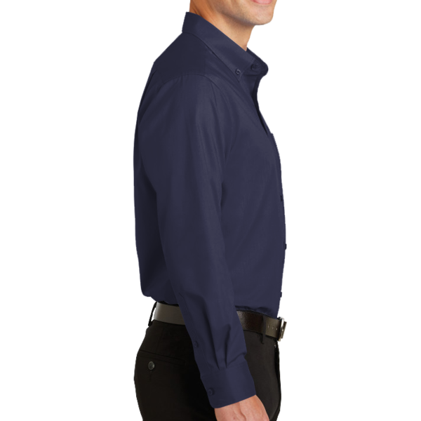 Port Authority SuperPro Twill Shirt, True Navy, Right Sleeve view