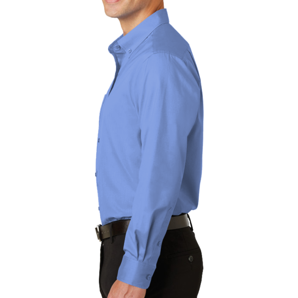Port Authority SuperPro Twill Shirt, Ultramarine Blue, Left Sleeve view