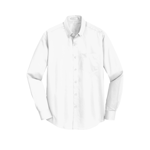 Port Authority SuperPro Twill Shirt, White, Front view