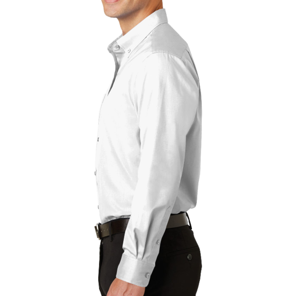 Port Authority SuperPro Twill Shirt, White, Left Sleeve view