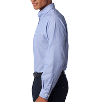 Port Authority Tall Crosshatch Easy Care Shirt, Chambray Blue, Left Side view