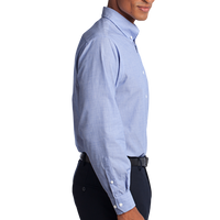 Port Authority Tall Crosshatch Easy Care Shirt, Chambray Blue, Right Side view