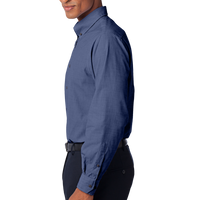 Port Authority Tall Crosshatch Easy Care Shirt, Deep Blue, Left Side view
