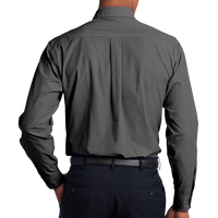 Port Authority Tall Crosshatch Easy Care Shirt, Soft Black, Back view